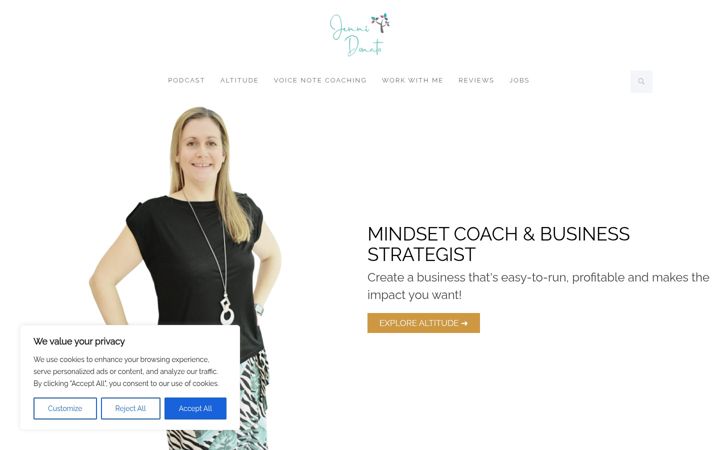 Screenshot of jennidonato.com