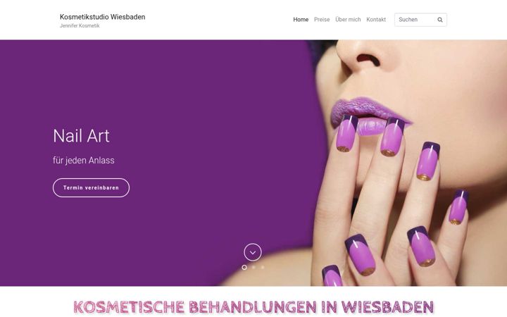 Screenshot of jennifer-kosmetik.de