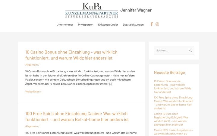 Screenshot of jennifer-kunzelmann.de