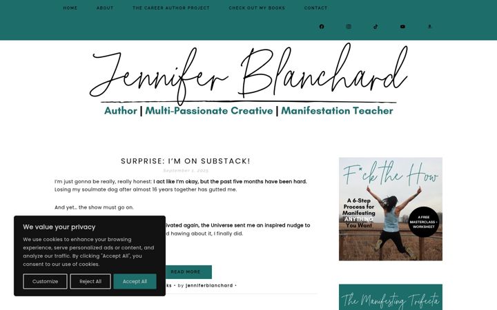 Screenshot of jenniferblanchard.net