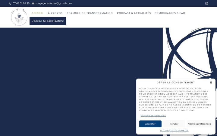 Screenshot of jennifermeyer.fr