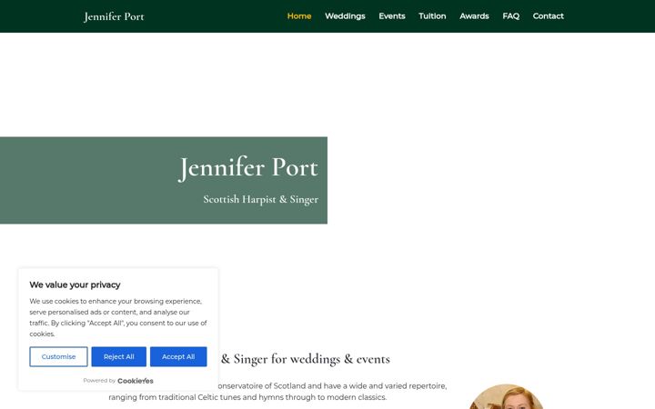 Screenshot of jenniferport.co.uk