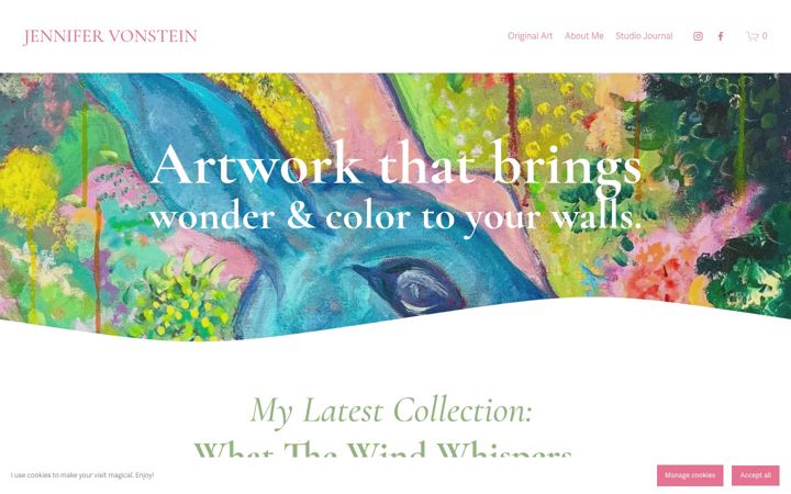 Screenshot of jennifervonstein.com