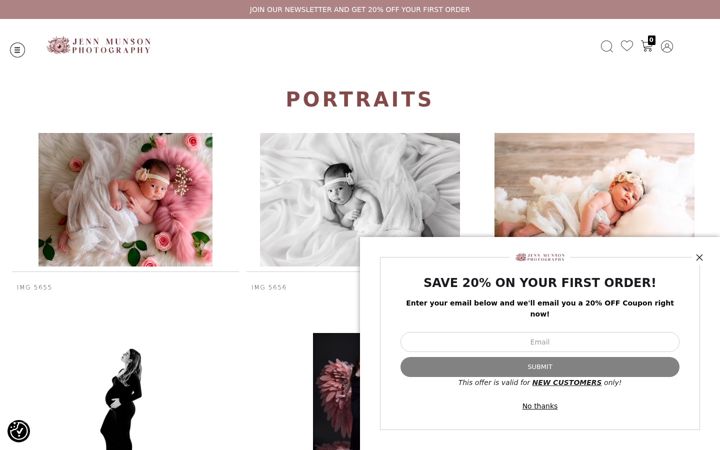 Screenshot of jennmunson-photography.com