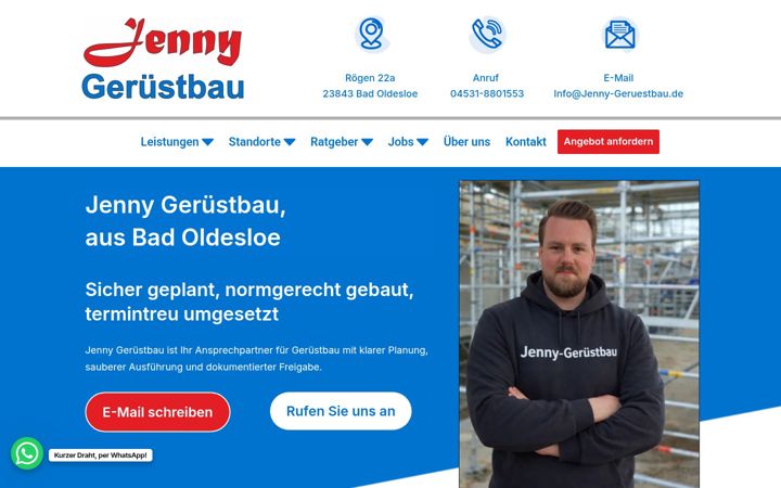 Screenshot of jenny-geruestbau.de