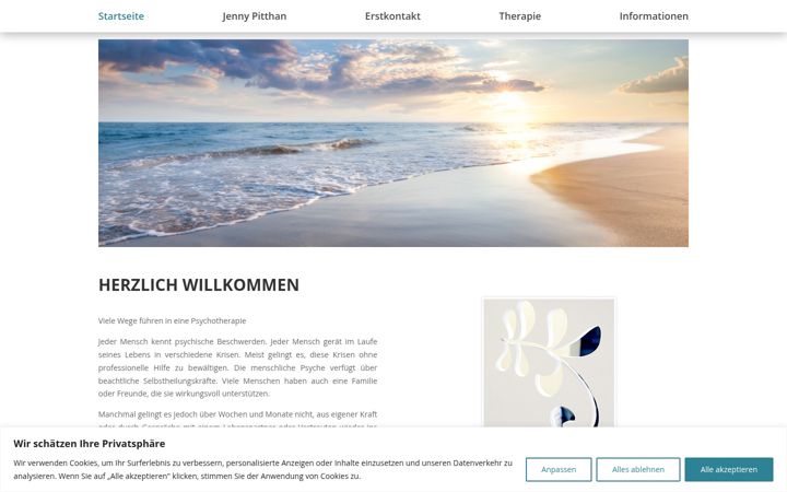 Screenshot of jenny-pitthan-praxis-fuer-psychotherapie.de