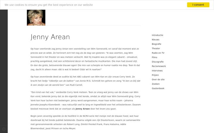 Screenshot of jennyarean.com