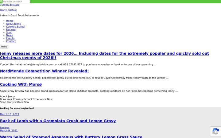 Screenshot of jennybristow.com