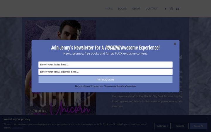 Screenshot of jennyfenshaw.com