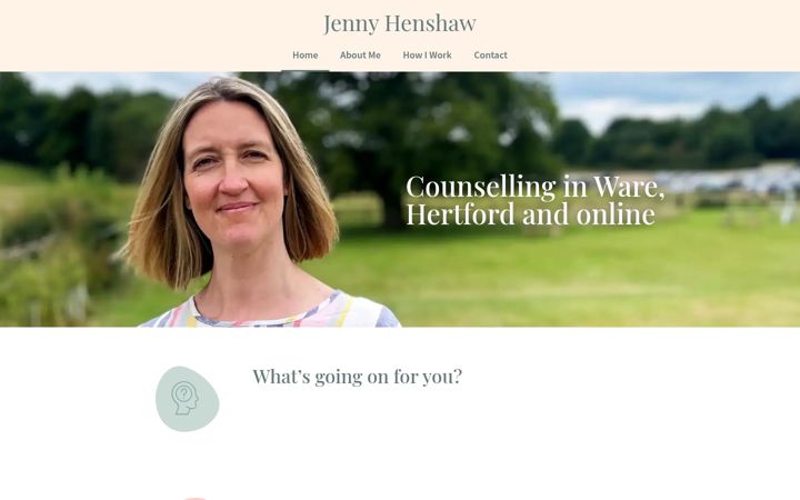 Screenshot of jennyhenshaw.co.uk