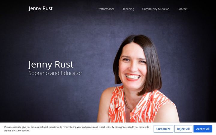 Screenshot of jennyrust.com