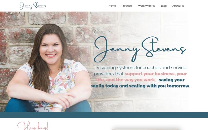 Screenshot of jennystevenscoaching.com