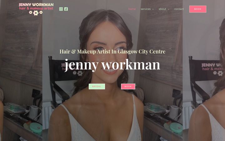 Screenshot of jennywmakeup.co.uk