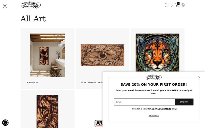 Screenshot of jenparksart.com