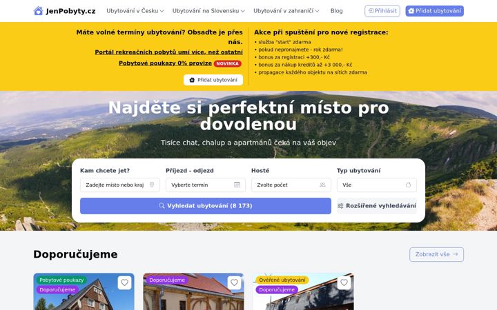 Screenshot of jenpobyty.cz