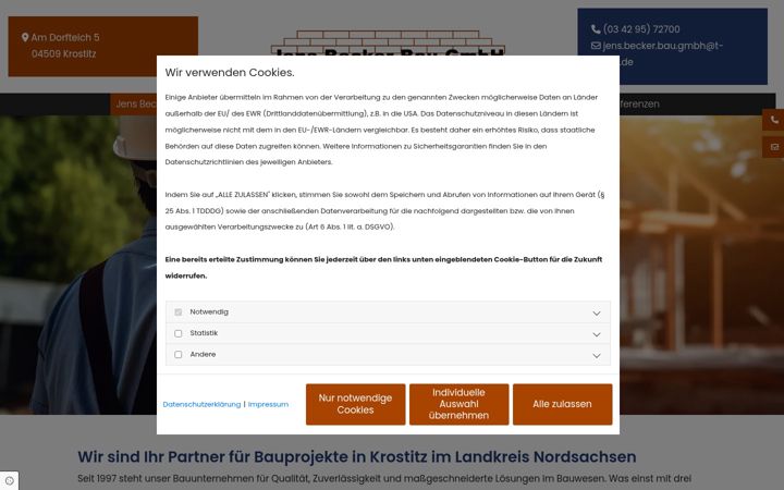 Screenshot of jens-becker-bau.de