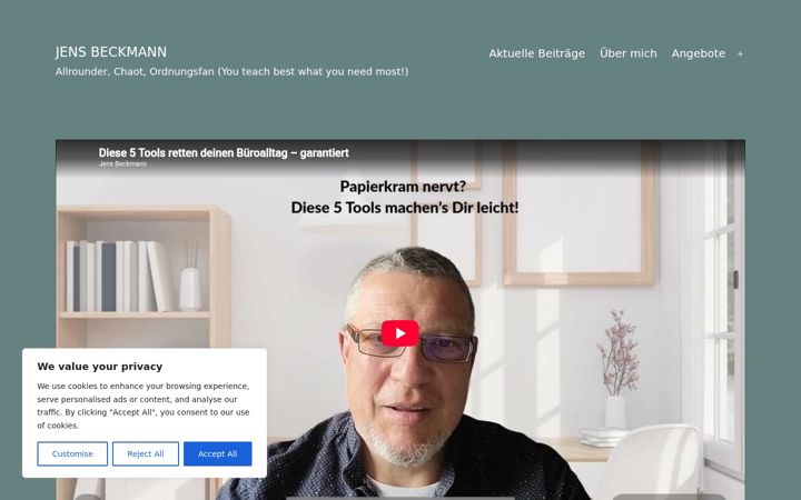 Screenshot of jensbeckmann.de