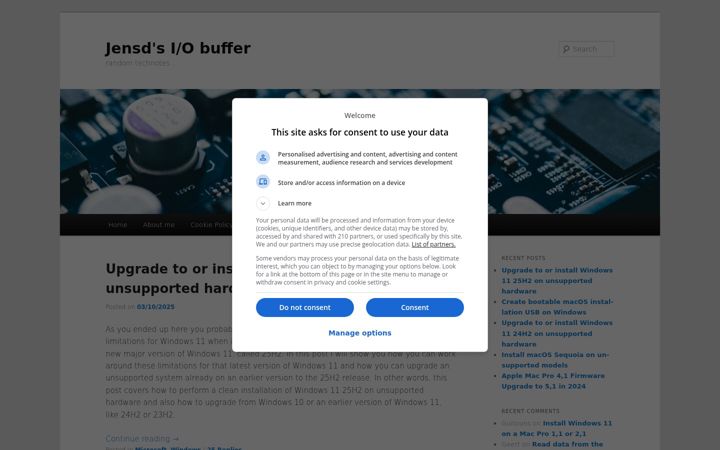 Screenshot of jensd.be