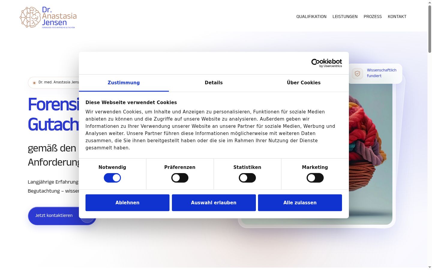 Screenshot tal-banner tal-kunsens muri qabel kwalunkwe interazzjoni
