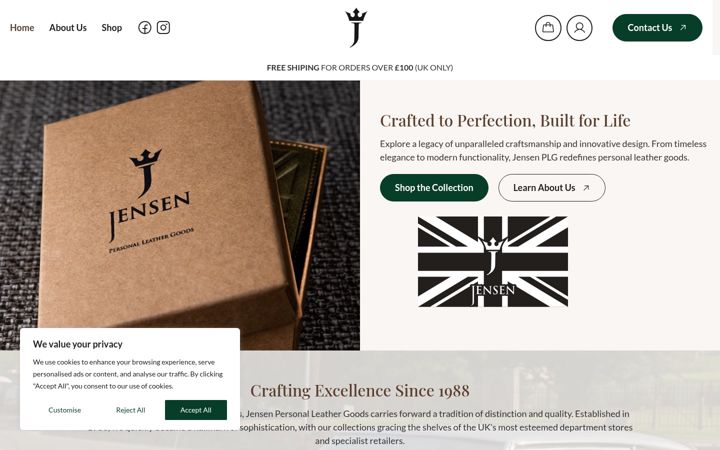 Screenshot of jensen-plg.com