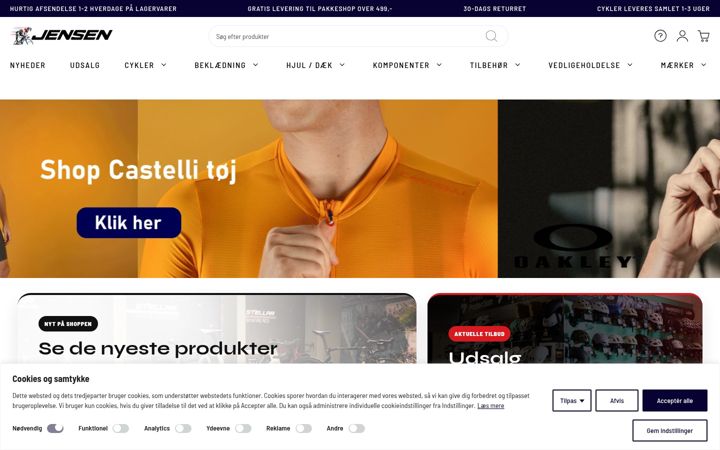 Screenshot of jensencykler.com