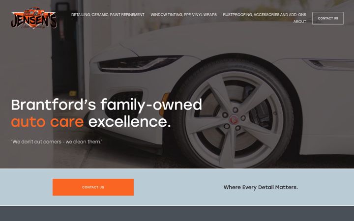 Screenshot of jensensautodetailing.com