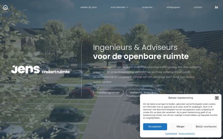 Screenshot of jensingenieurs.nl