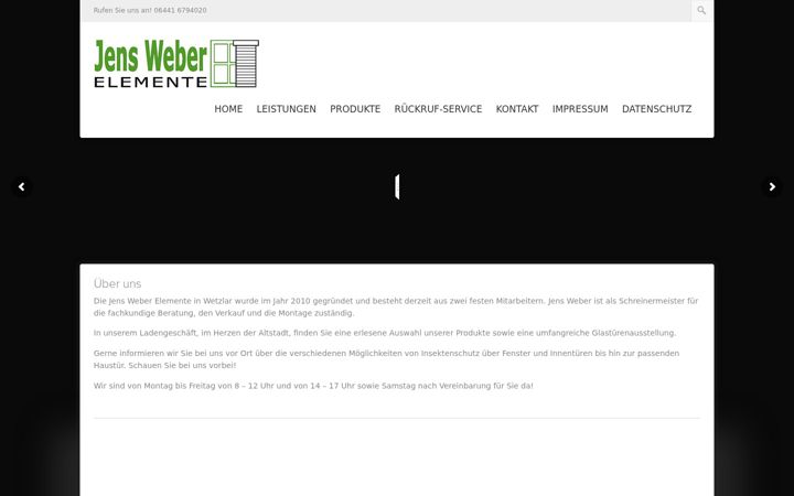 Screenshot of jensweber-elemente.de
