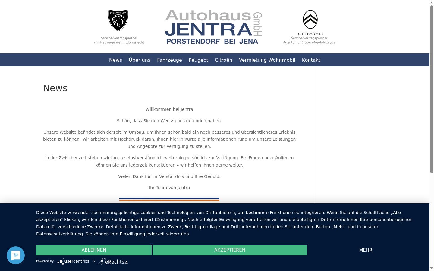 Screenshot del banner di consenso mostrato prima di qualsiasi interazione