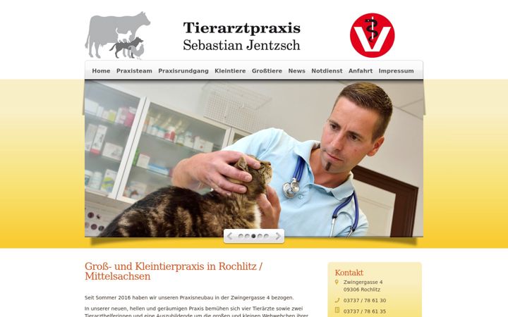 Screenshot of jentzsch-tierarztpraxis.de