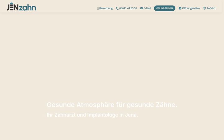 Screenshot of jenzahn.de