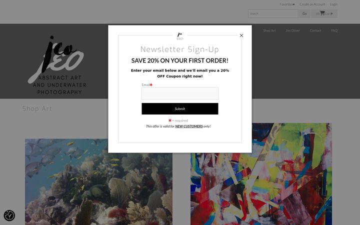 Screenshot of jeoabstractart.com