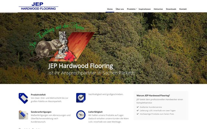 Screenshot of jep-parkett.de