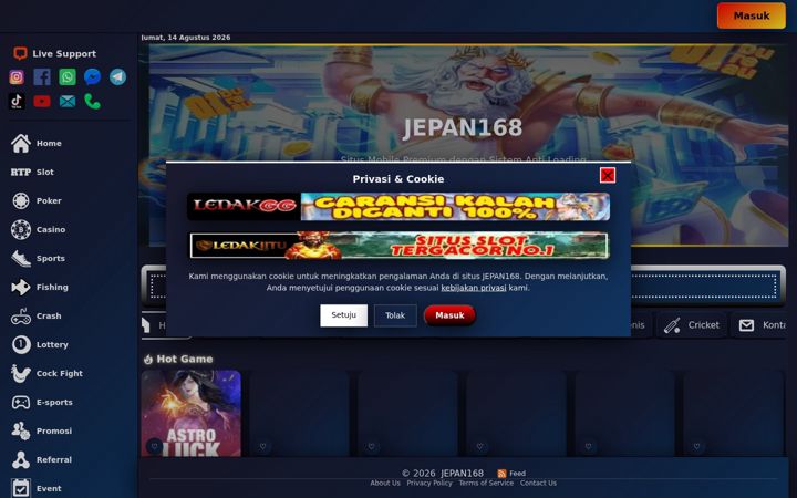 Screenshot of jepan168.com