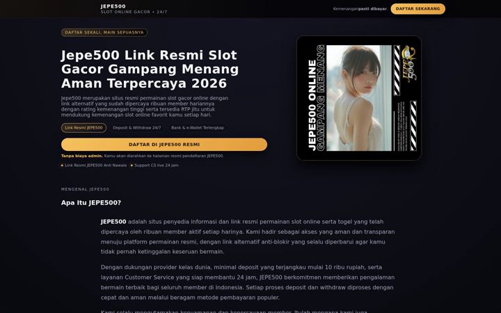 Captura de ecrã de jepe500gacor.com