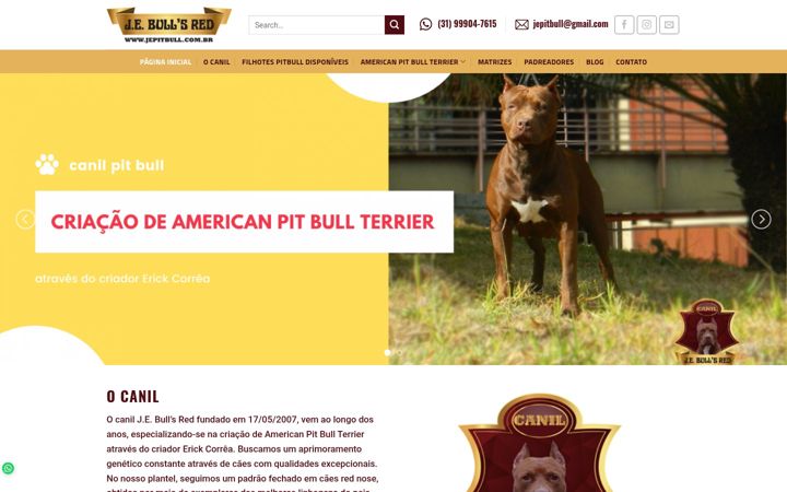 Screenshot of jepitbull.com.br