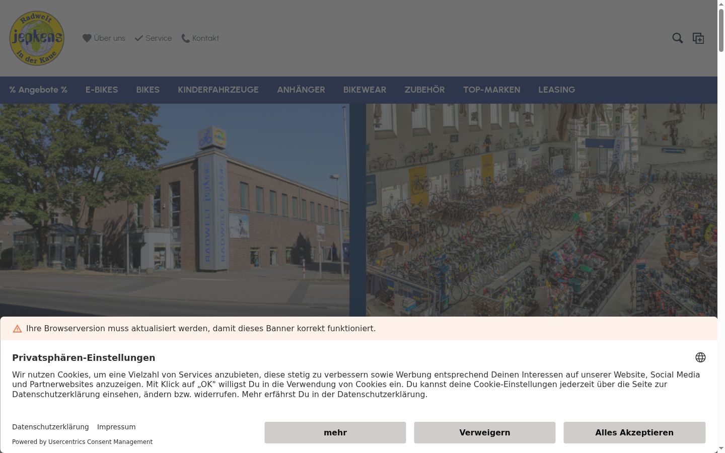 Screenshot tal-banner tal-kunsens muri qabel kwalunkwe interazzjoni