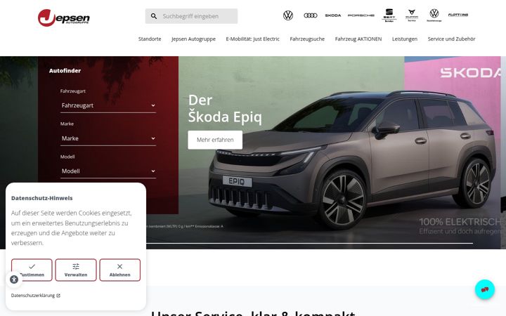 Screenshot of jepsen-autogruppe.de