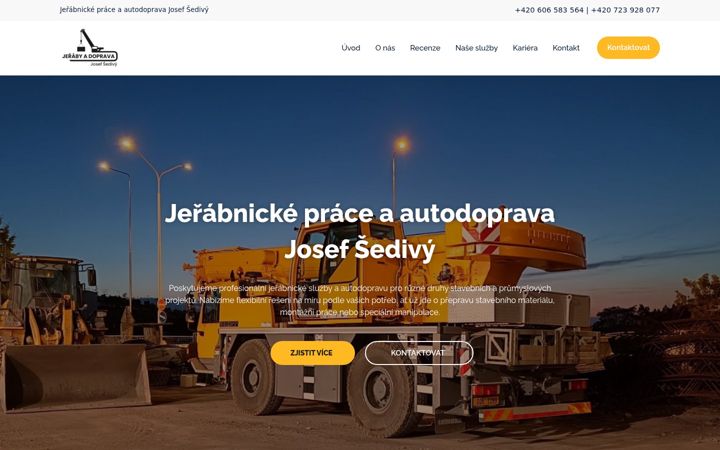 Screenshot of jeraby-doprava-sedivy.cz