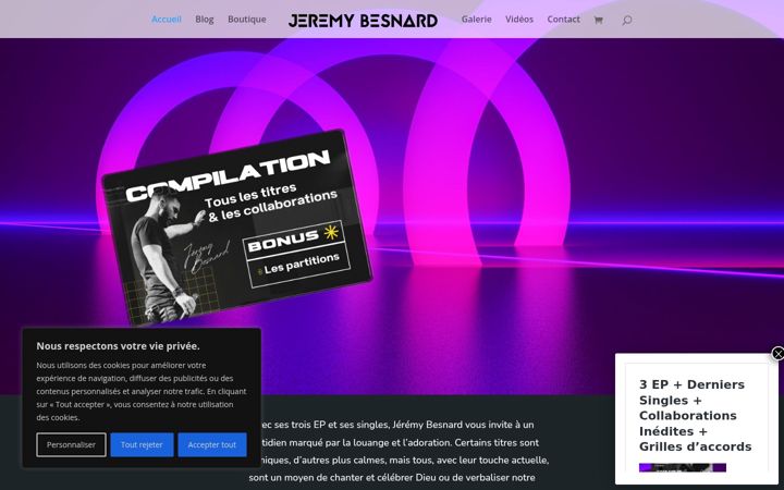 Screenshot of jeremybesnard.com