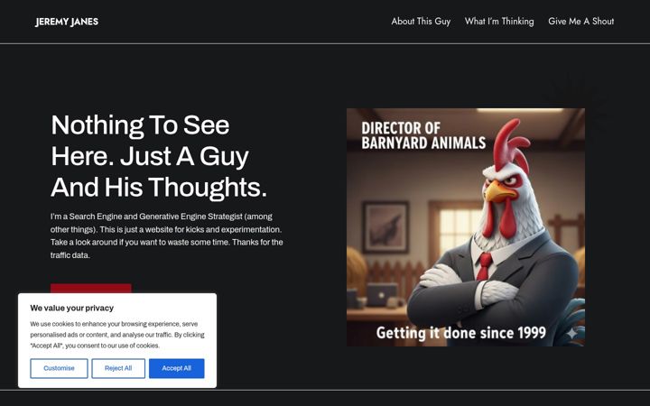 Screenshot of jeremyjanes.com