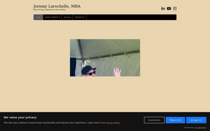 Screenshot of jeremylarochelle.com