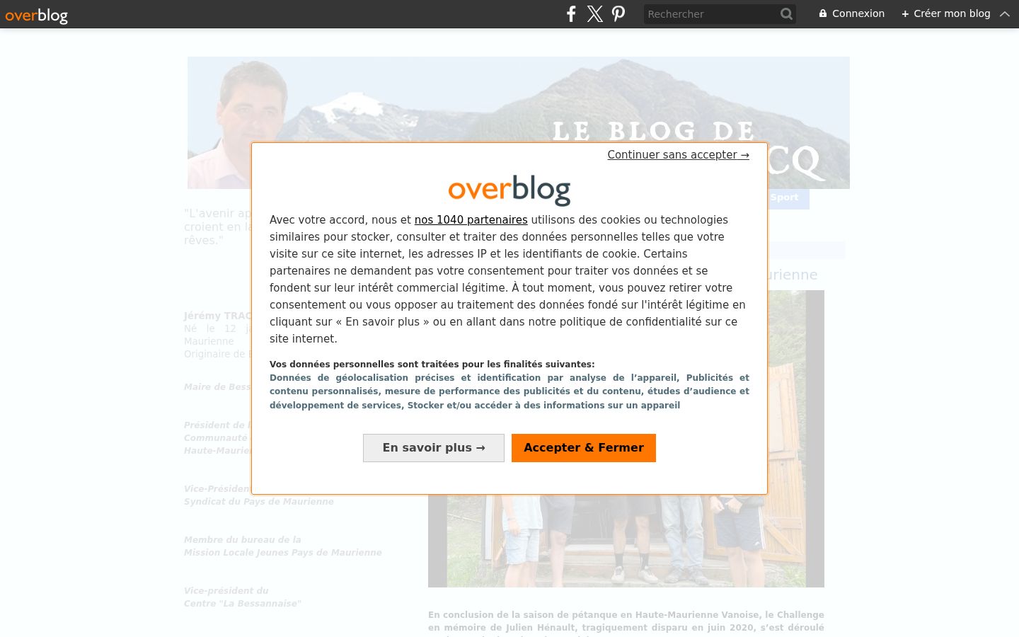 Screenshot tal-banner tal-kunsens muri qabel kwalunkwe interazzjoni