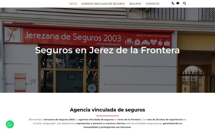 Screenshot of jerezanadeseguros.es