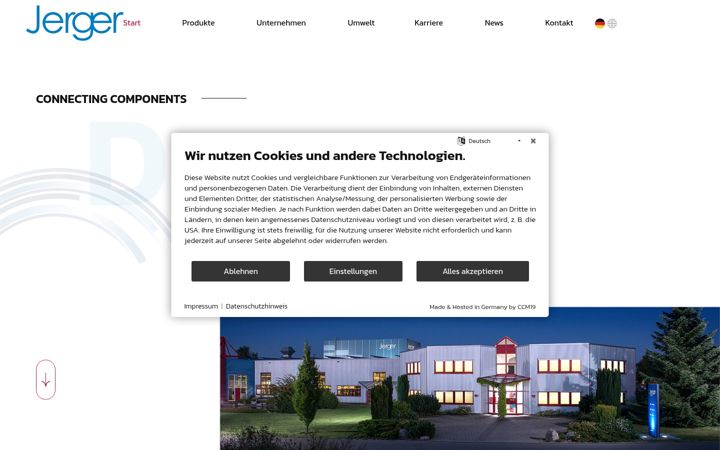 Screenshot of jerger-verbindungselemente.de