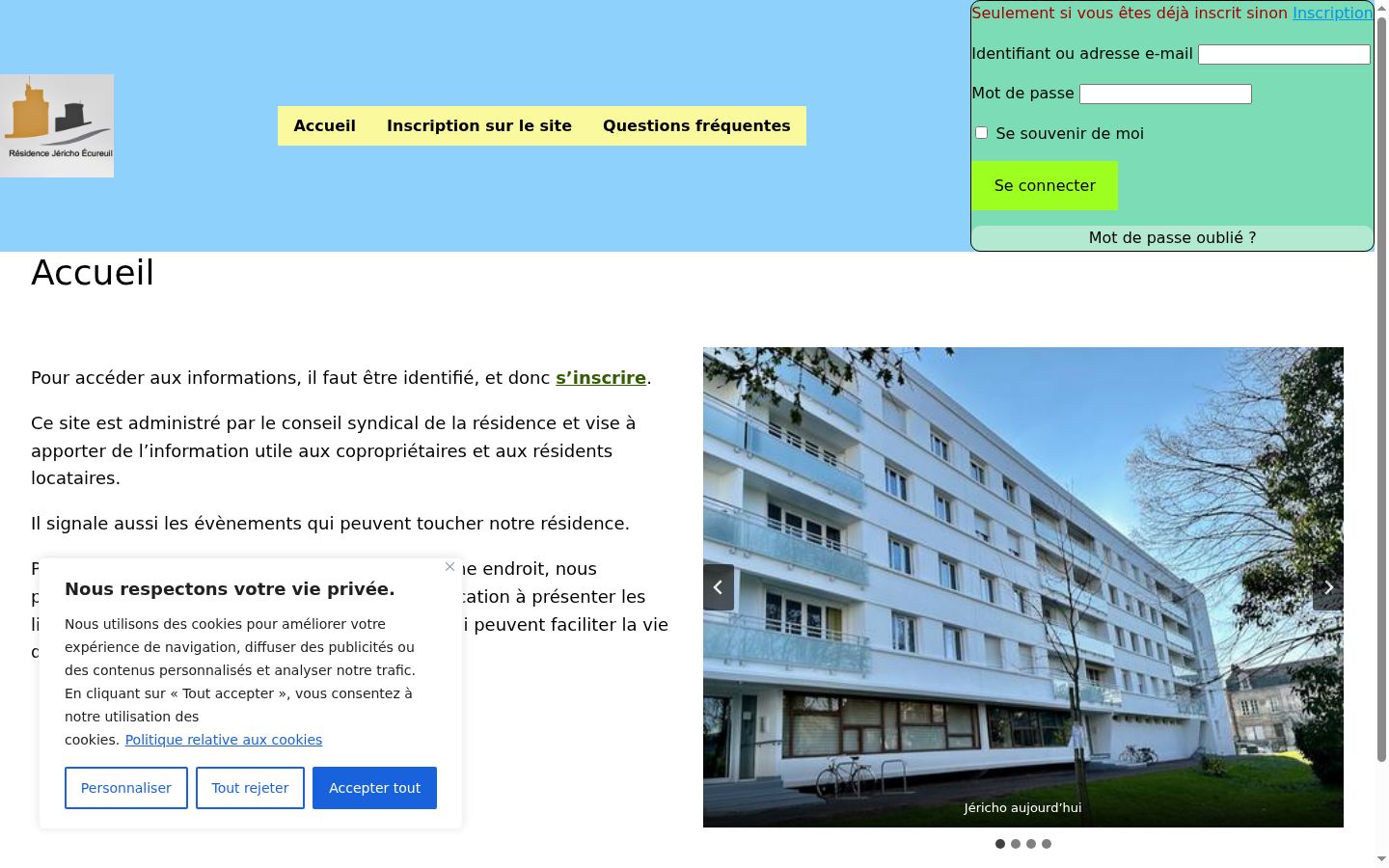 Ekrānuzņēmums ar piekrišanas baneri, kas tika rādīts pirms jebkādas mijiedarbības