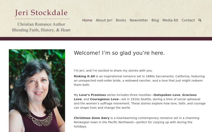 Screenshot of jeristockdale.com