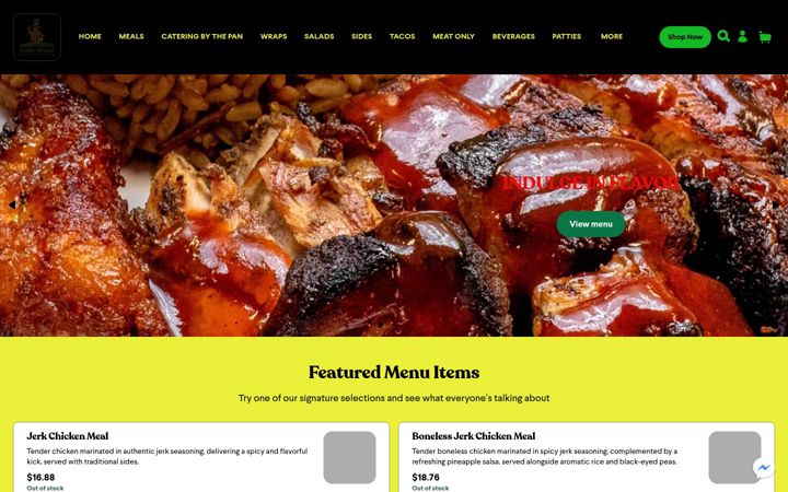 Screenshot of jerkinchicken.com