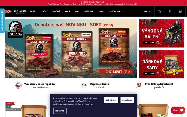 Screenshot of jerky-shop.cz