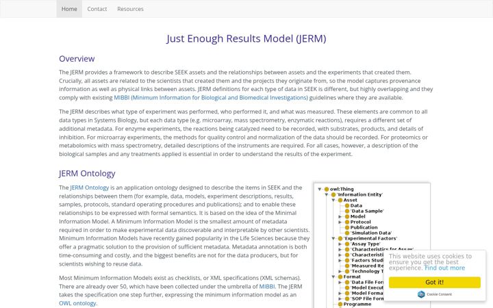 Screenshot of jermontology.org